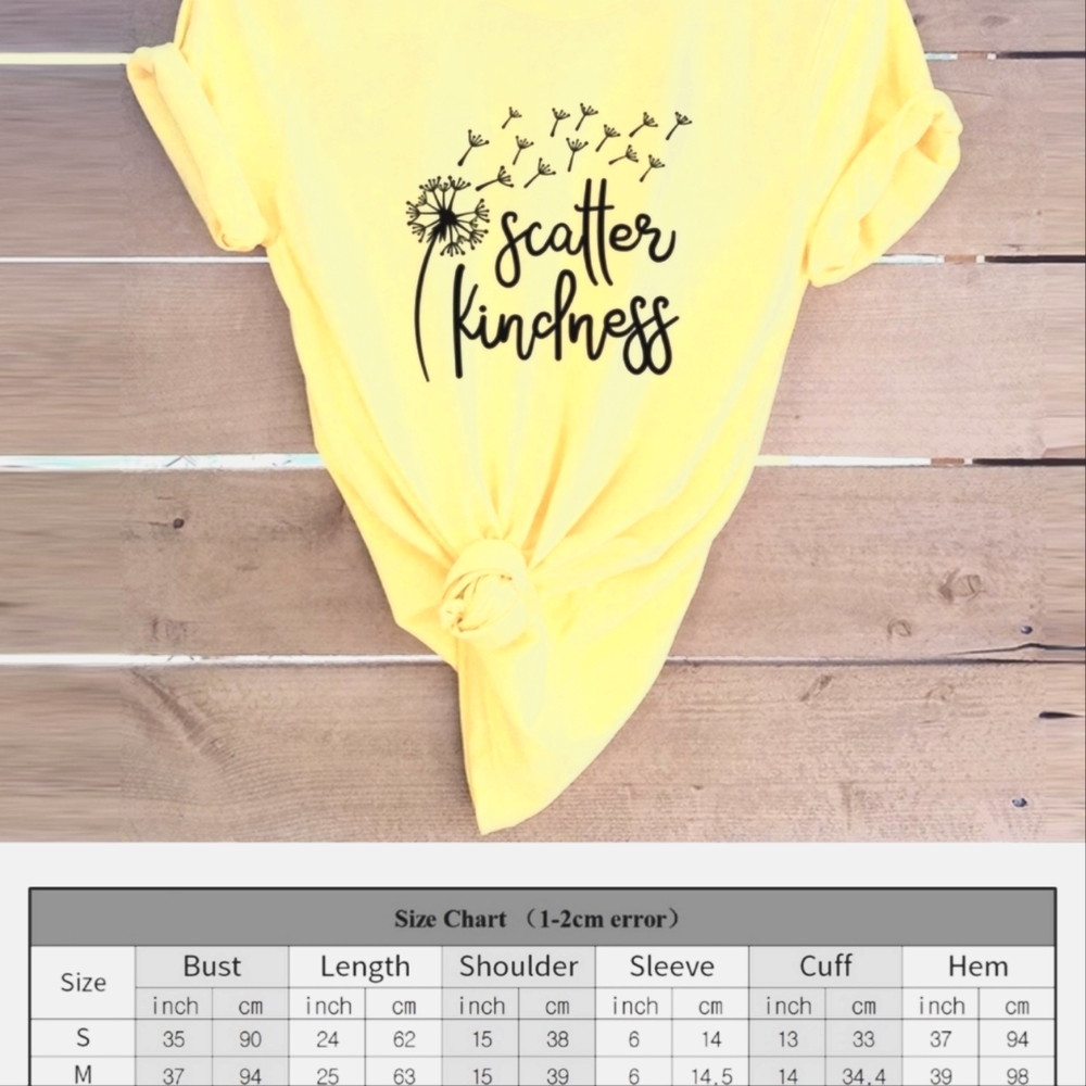 2. ‼️CLEARANCE PRICE FIRM‼️HP🎉💛Scatter Kindness Graphic Tee 💛